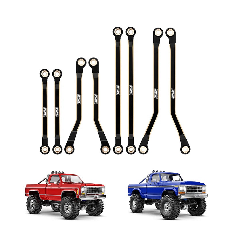 INJORA Brass High Clearance Links for 1/18 TRX4M High Trail K10 F150 (4M-97) – Black Brass
