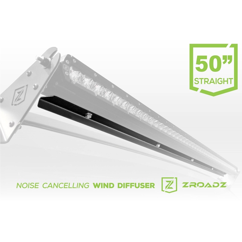 ZROADZ Z330051S Black Aluminum Noise Cancelling Wind Diffuser Fits 2019-2023 Jeep Gladiator