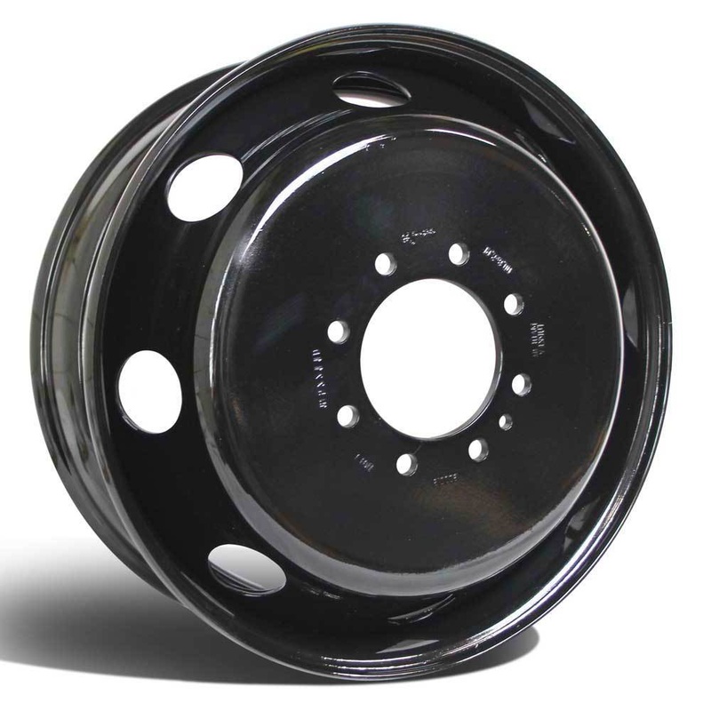 19.5×6.00 8×6.5″ Black Steel Dual Wheel (Ford F350 1984-1997)