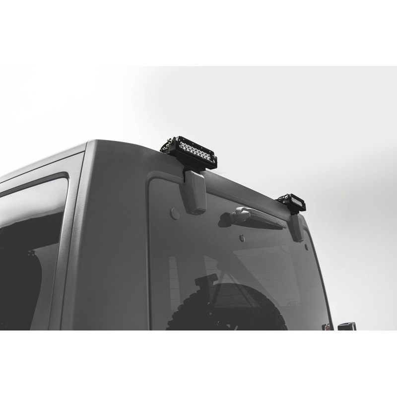 ZROADZ Z394812 Black Stainless Steel Rear Window LED Bracket Fits 2007-2018 Jeep Wrangler JK Wrangler JKU