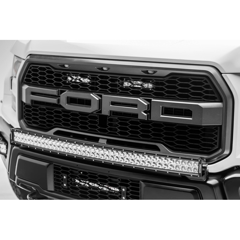 ZROADZ Z415651-KIT Black Mild Steel OEM Grille LED Kit Fits 2017-2020 Ford F-150 Raptor