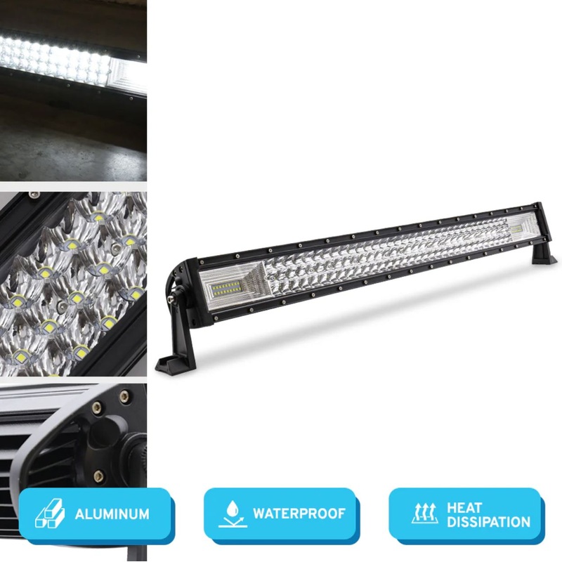 SYNETICUSA 32″ Triple Row 6000K Straight LED Light Bar – Universal