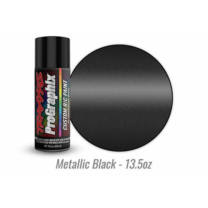 Traxxas body paint, metallic black 13.5oz