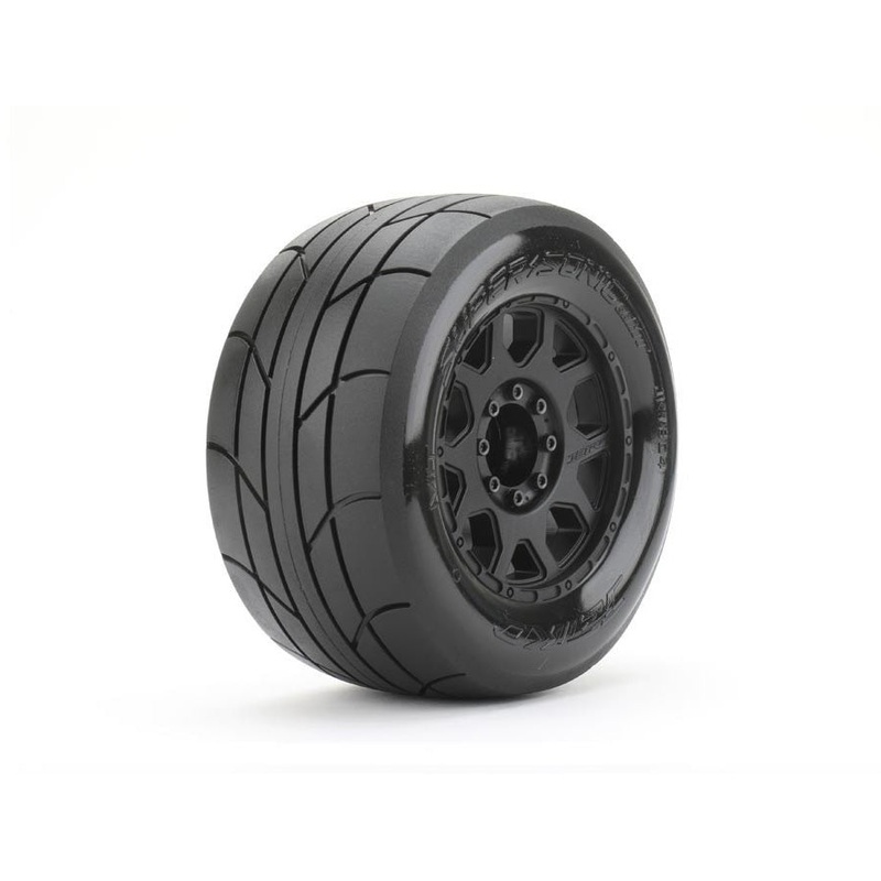 1/8 MT 3.8 Super Sonic Tires Mounted on Black Claw Rims,