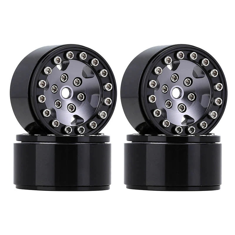 INJORA 1.0″ 6-Spokes CNC Beadlock Wheel Rims for 1/24 RC Crawlers (4) (W1026)