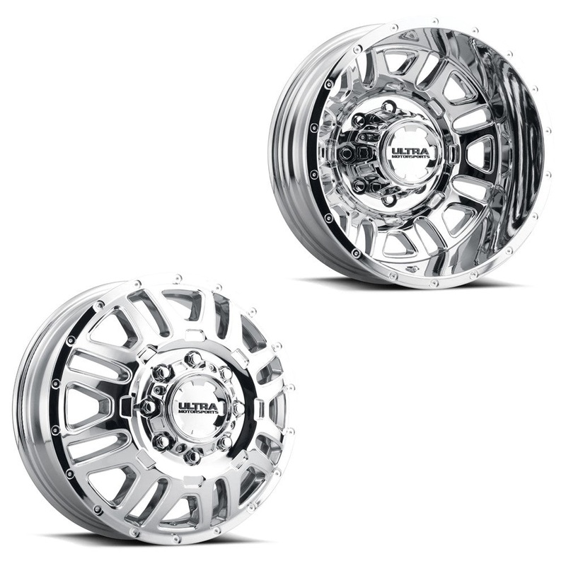16×6 Ultra 003C Hunter Chrome Plated 03-UP SPRINTER DUALLY Wheels 6×205 Set of 4 (Fits Stock Tire Sizing)