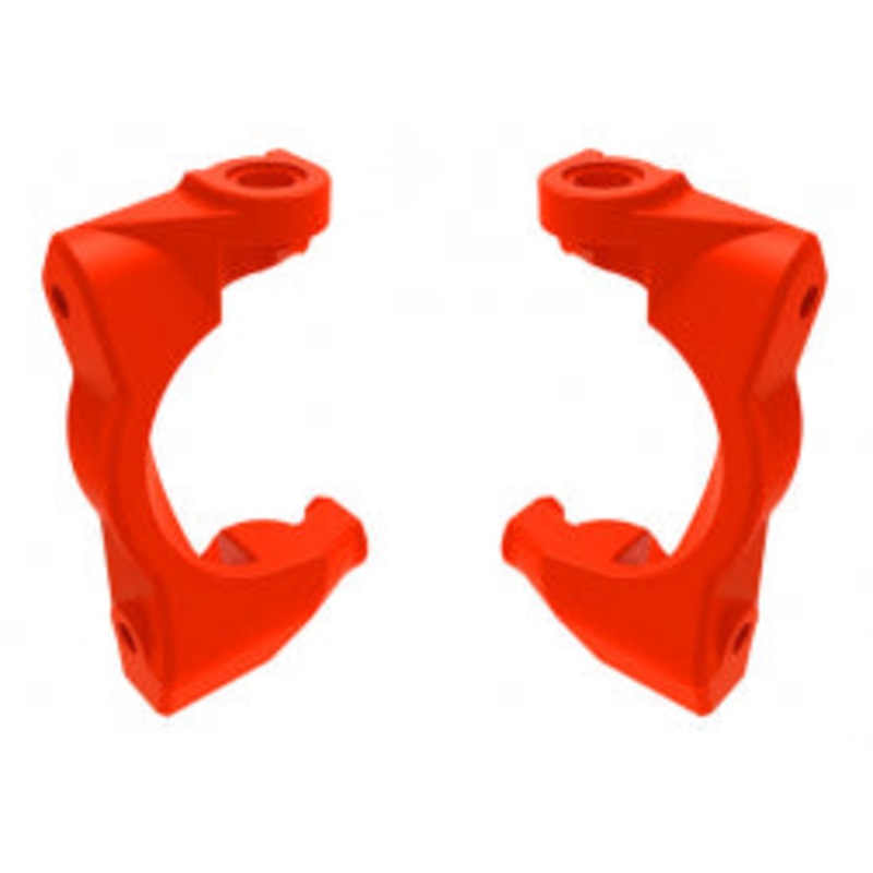 Traxxas Mini Maxx Caster blocks (c-hubs), left & right (red)