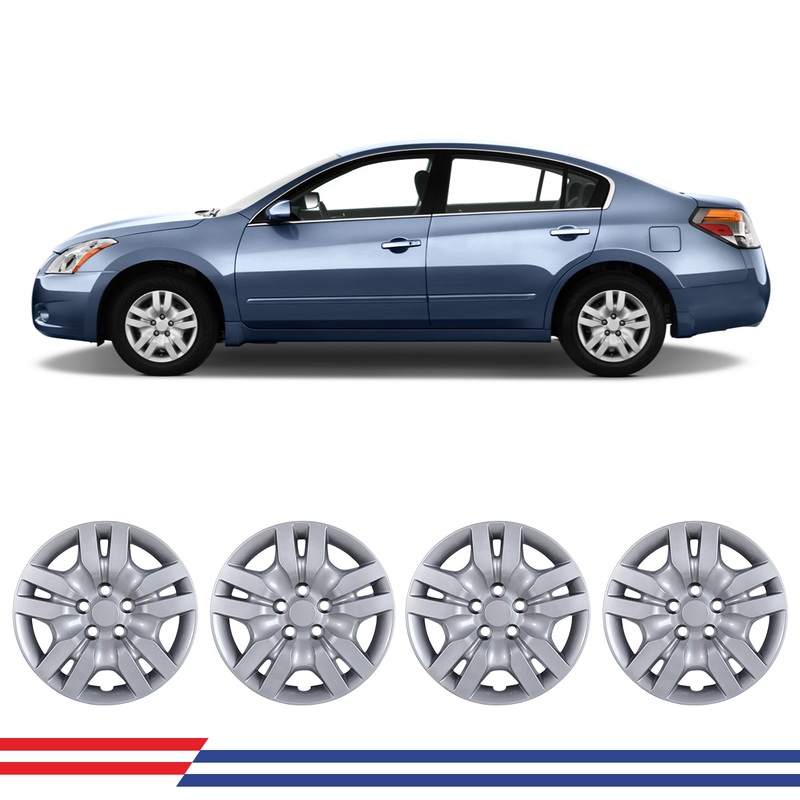 WINJET 16′ Hubcaps Wheel Rims Cover for 2007-2012 Nissan Altima/2008-2009 Nissan Altima Coupe  – Sliver