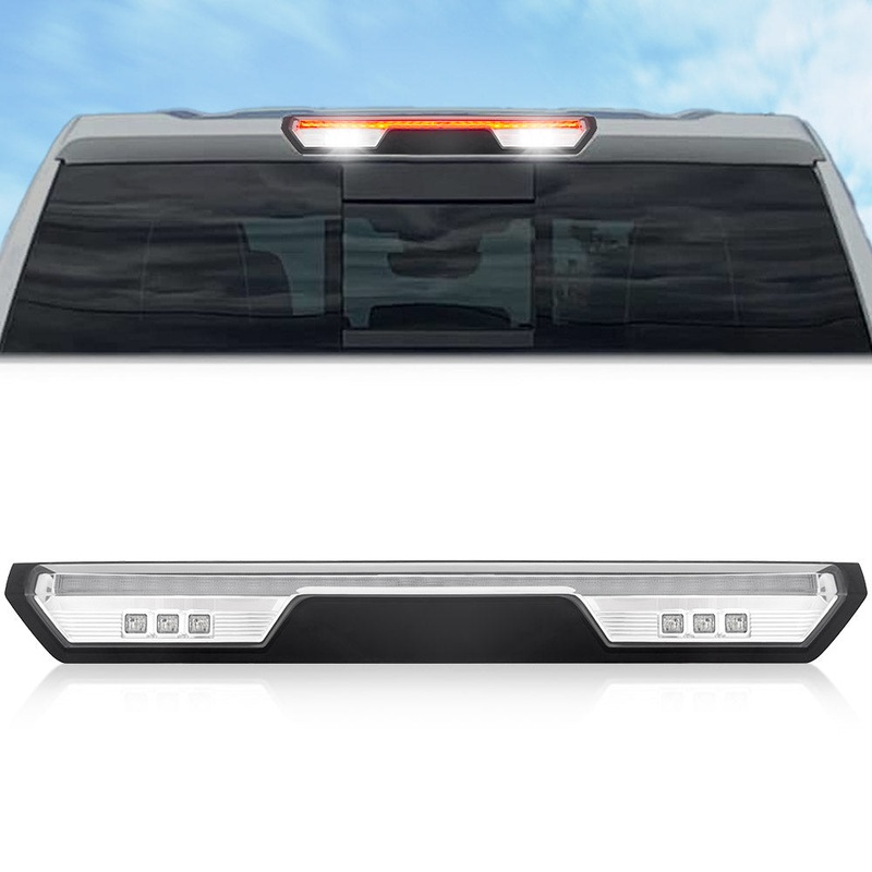 2020-2024 GMC/Chevrolet 1500/2500/3500 Clear Lens (Paintable) LED Third Brake Light (For Models WITHOUT Cargo Bed Camera)