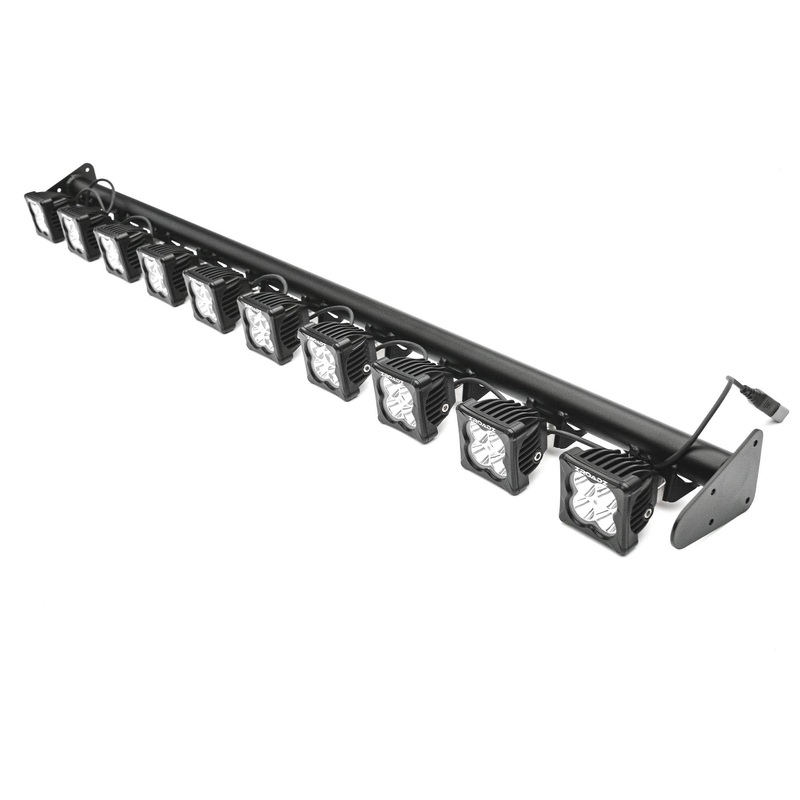 ZROADZ Z934831-KITAW Black Mild Steel Front Roof LED Kit Fits 2019-2023 Jeep Gladiator