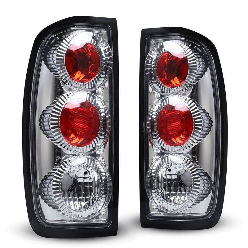 For 1998-2004 Nissan Frontier Tail Light – Chrome/Clear