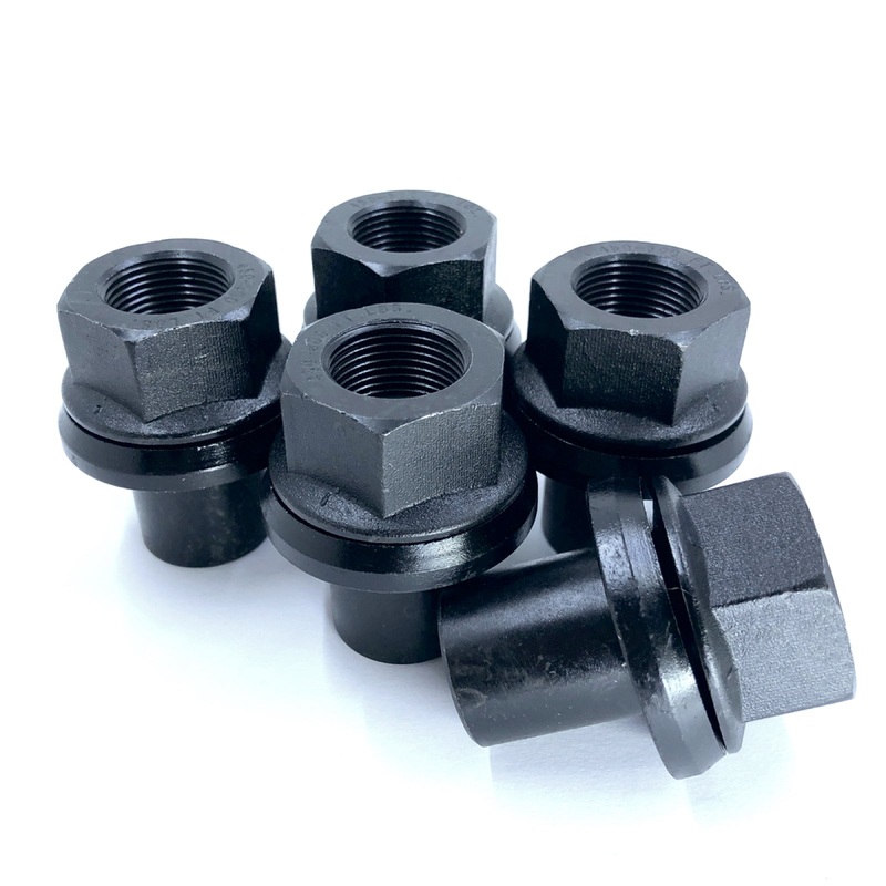 10 Pack – Two Piece 39mm Sleeve Flanged M22x1.5 Wheel Nuts 33mm Hex Flange Nuts for Dual Aluminum Wheels