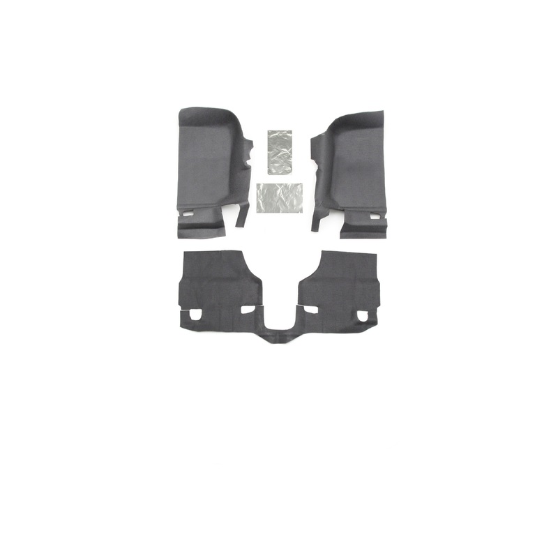 JEEP BEDTRED 07-10 JEEP JK 2DR FRONT 3PC FLOOR KIT (INCLUDES HEAT SHIELDS) BTJK07F2 BedRug