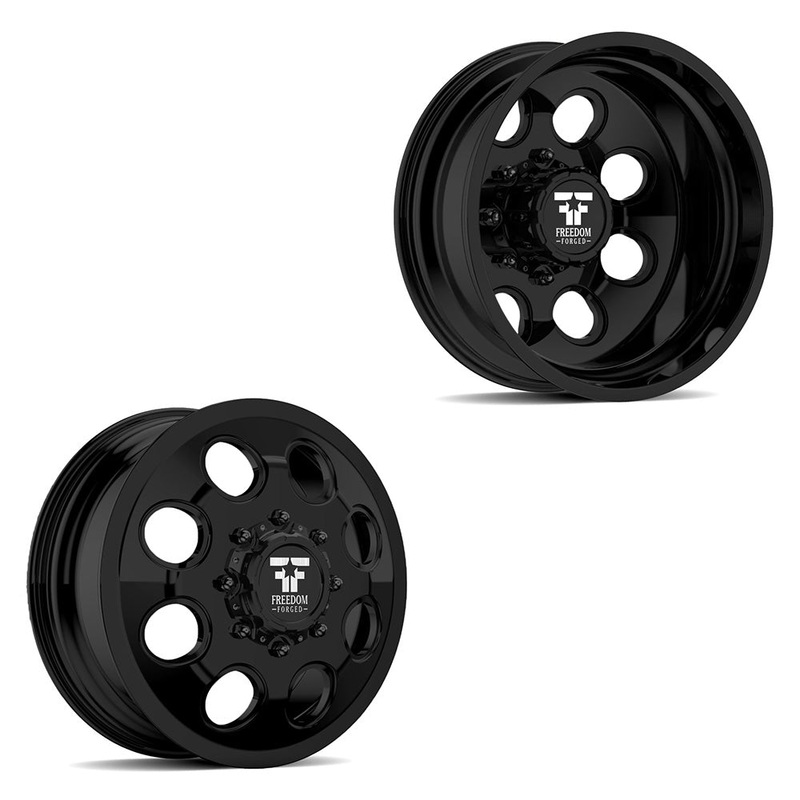 20×8.25 Freedom Forged FF01 Founder Satin Black 99-04 FORD DUALLY Wheels 8×170 Set of 6 (Fits UP to 12.50 tire)