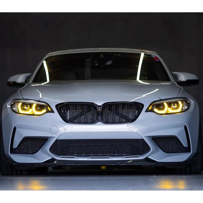 2014-2021 BMW M2/2-Series CSL Style Headlights Yellow DRL Modules | F87/F22/F23