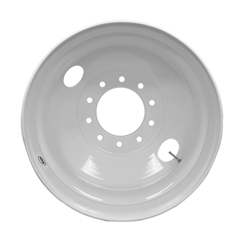 Truck Wheel 24.5×8.25 Steel White SpeedMax 10x285mm Hub Pilot Offset 168mm