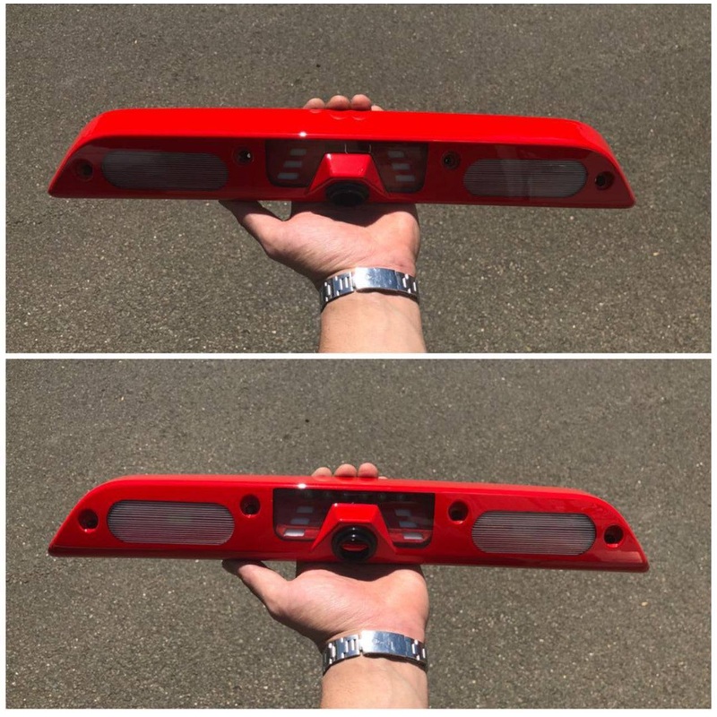 2017-2023 Ford SuperDuty RECON Clear Lens (Paintable) LED Third Brake Light (For Models WITH Cargo Bed Camera)