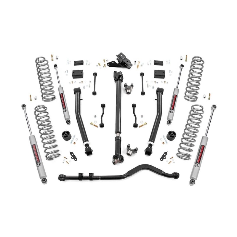3.5 Inch Lift Kit | Adj Lower | FR D/S | Jeep Wrangler Unlimited Rubicon (18-23)