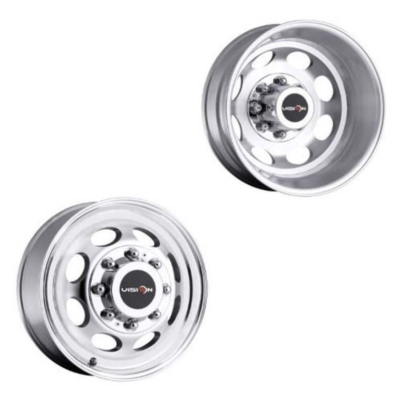 19.5×6.75 Vision 181NR Hauler Dually Machined 99-04 FORD Wheels 8×170 Set of 6 (Fits Stock Tire Sizing)