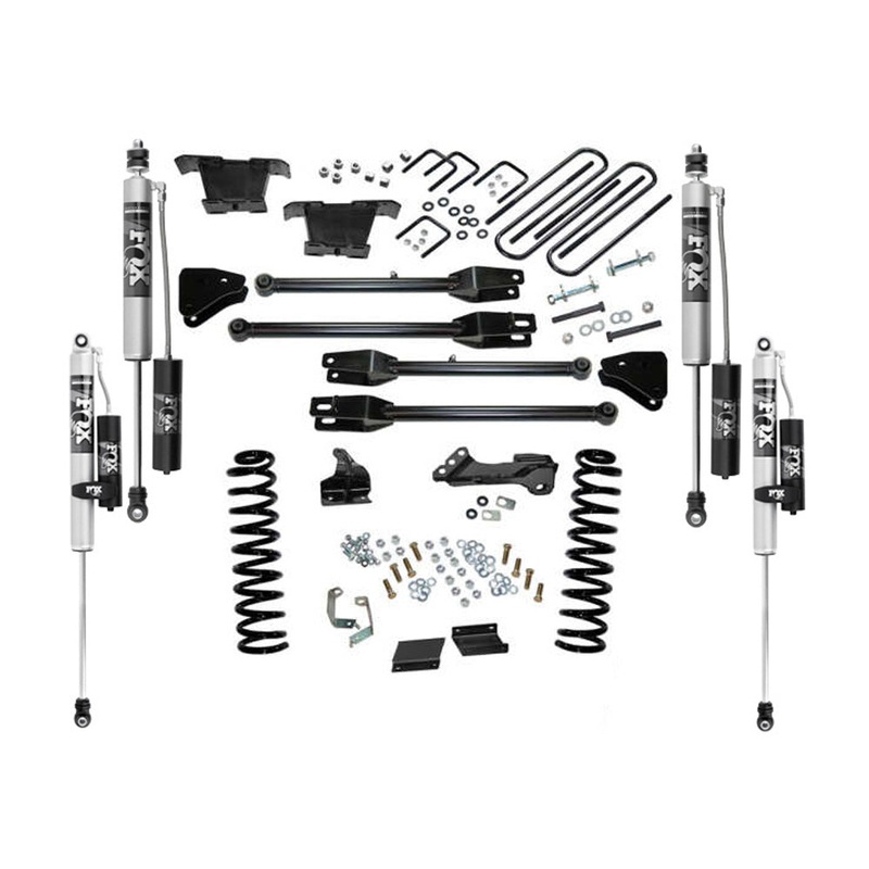 4″ Lift Kit w/ FOX 2.0 Reservoir Shocks – 11-16 F250/350 4WD Dsl w/ 4-Link Arms K236FX