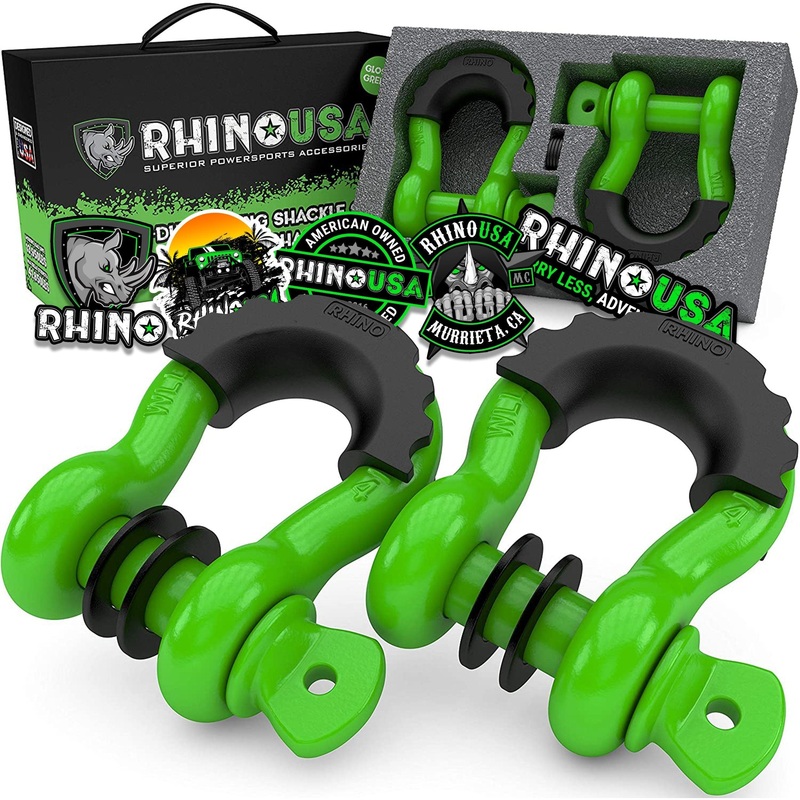 Rhino USA 3/4″ D-Ring Shackle Set (2-Pack)