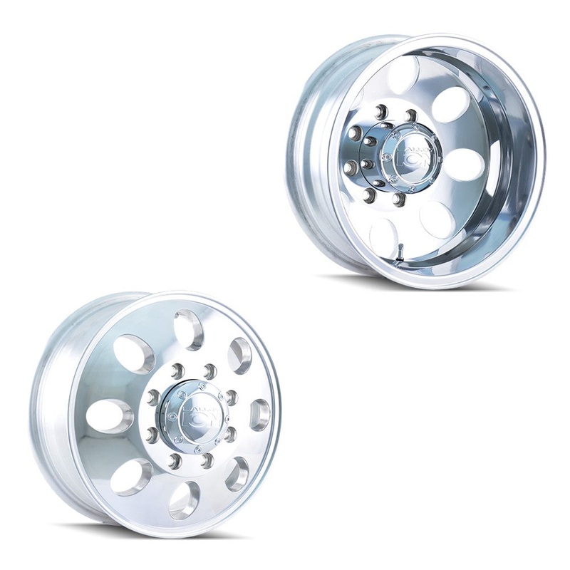 20×8.25 Ion 167 Polished PRE-11 GM PRE-19 DODGE DUALLY Wheels 8×6.5 Set of 6 (Fits UP to 12.50 tire)