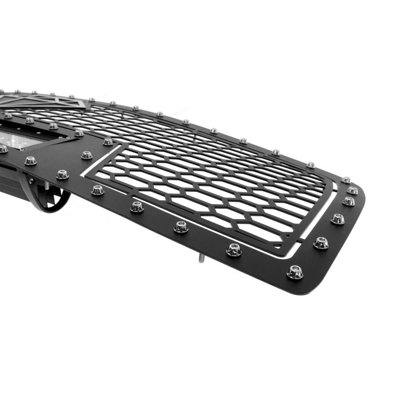 APS GR04LEA69L Main Upper Rivet Grille Fits 2009-2012 Dodge Ram 1500