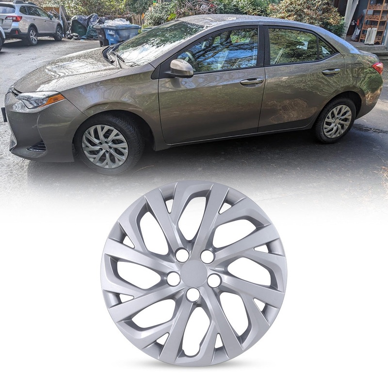 WINJET 16′ Hubcaps Wheel Rims Cover for 2017-2019 TOYOTA COROLLA (1pc) – Sliver
