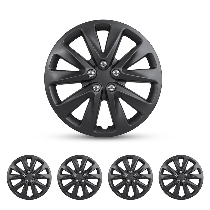 WINJET 16 inch Hubcaps Wheel Covers 5070 – Matte Black