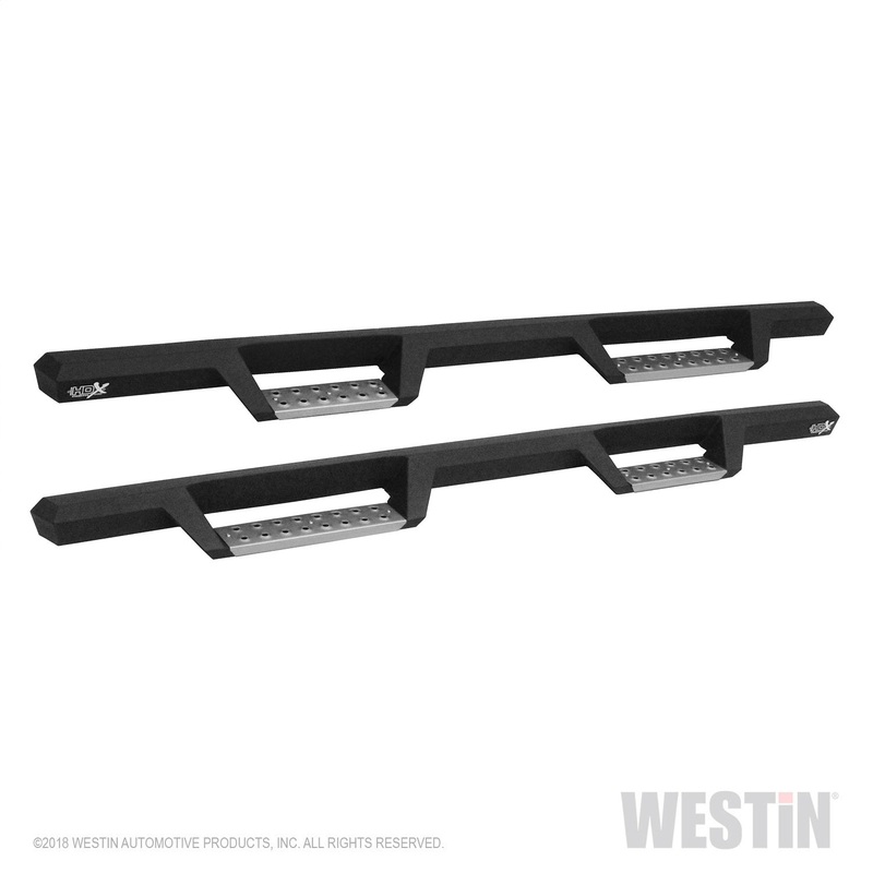 Westin 56-135652 HDX Stainless Drop Nerf Step Bars fits 2009-2018 Ram 1500 Crew Cab 2019-2023 1500 Classic 2010-2023 2500 3500 Crew Cab (Excl. Chassis Cab with Def Tanks) Textured Black 1 Pair