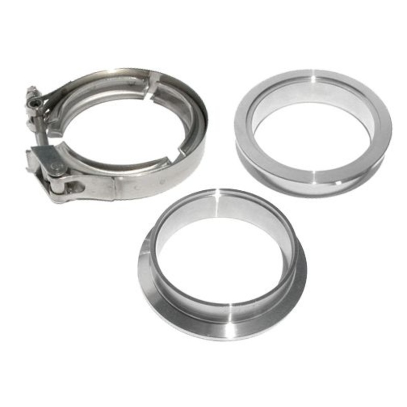 2.25 Inch QR Aluminum V-Band 3 Pc Set 1C 1M 1F PPE Diesel