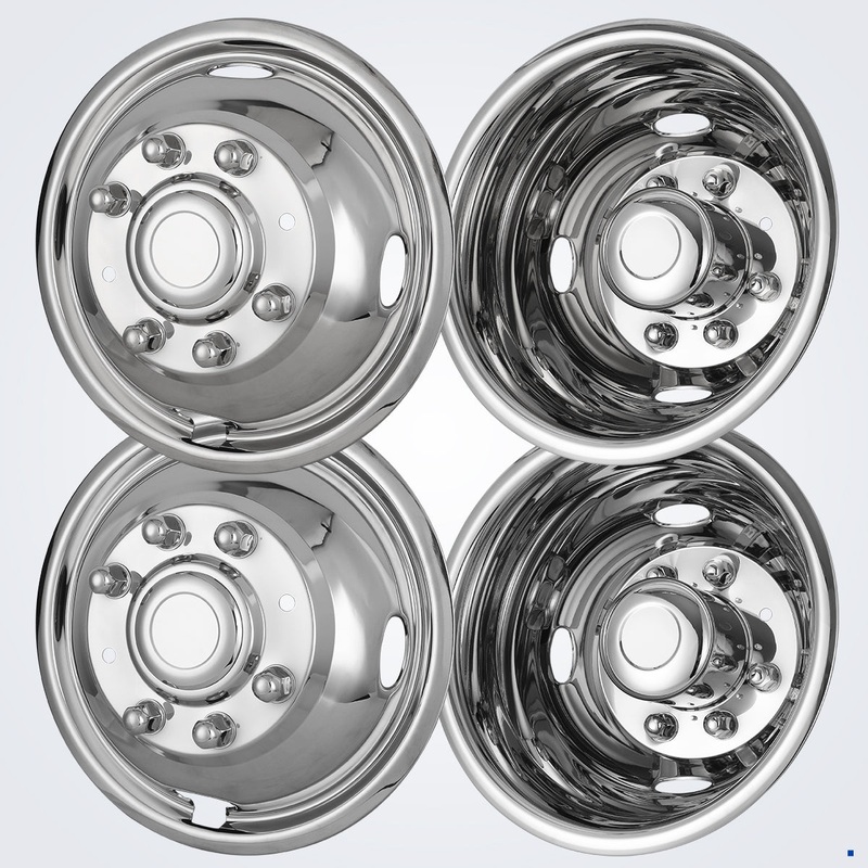 WINJET 17″ 8 lugs 4 Hand Holes Dually Wheel Simulators for 2005-2024 Ford F-350