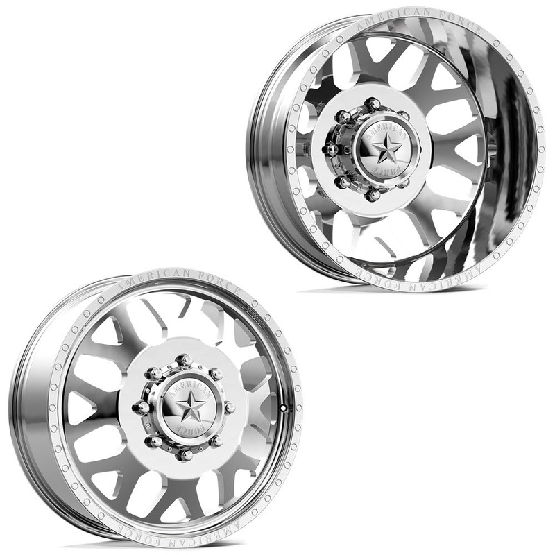 20×8.25 American Force DB03 Payload Polished PRE-99 FORD DUALLY Wheels 8×6.5 Set of 6 (Fits UP to 12.50 tire)