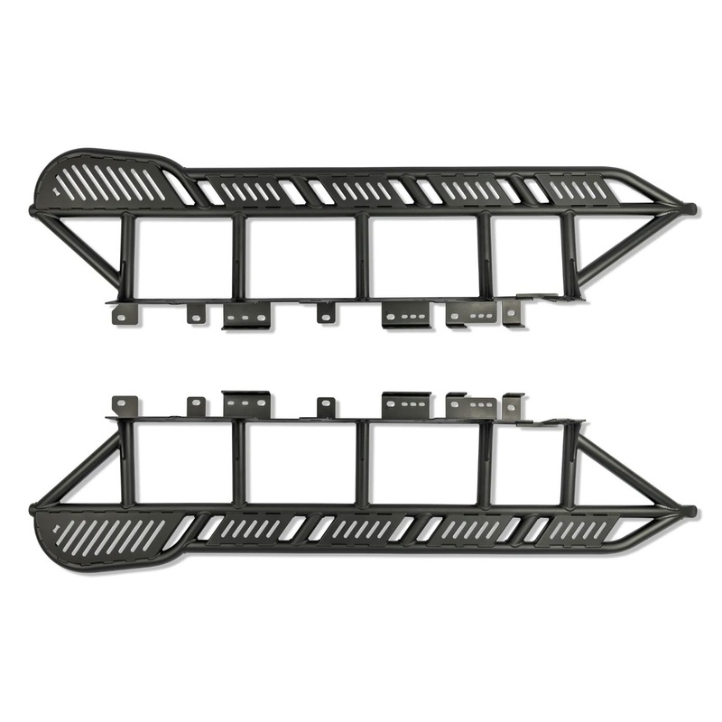 WESTCOTT DESIGNS 2022-2025 Toyota Tundra 20 Degree Angle Rocker Sliders (With Kickout) – Black Powder Coated