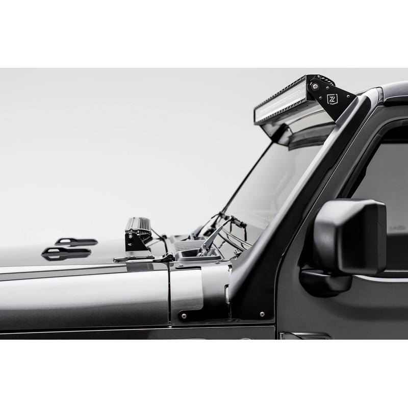 ZROADZ Z374831-KIT Black Mild Steel Front Roof LED Kit Fits 2019-2023 Jeep Gladiator