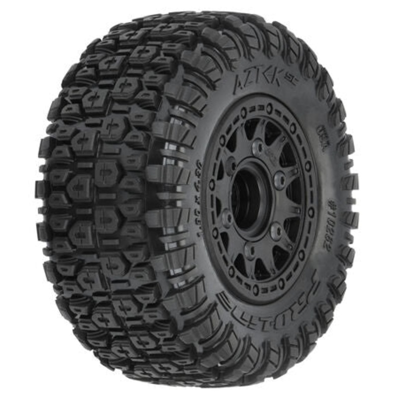 1/10 Aztek M2 F/R 2.2″/3.0″ SC MTD 12mm & 14mm Black Raid Wheels (2)