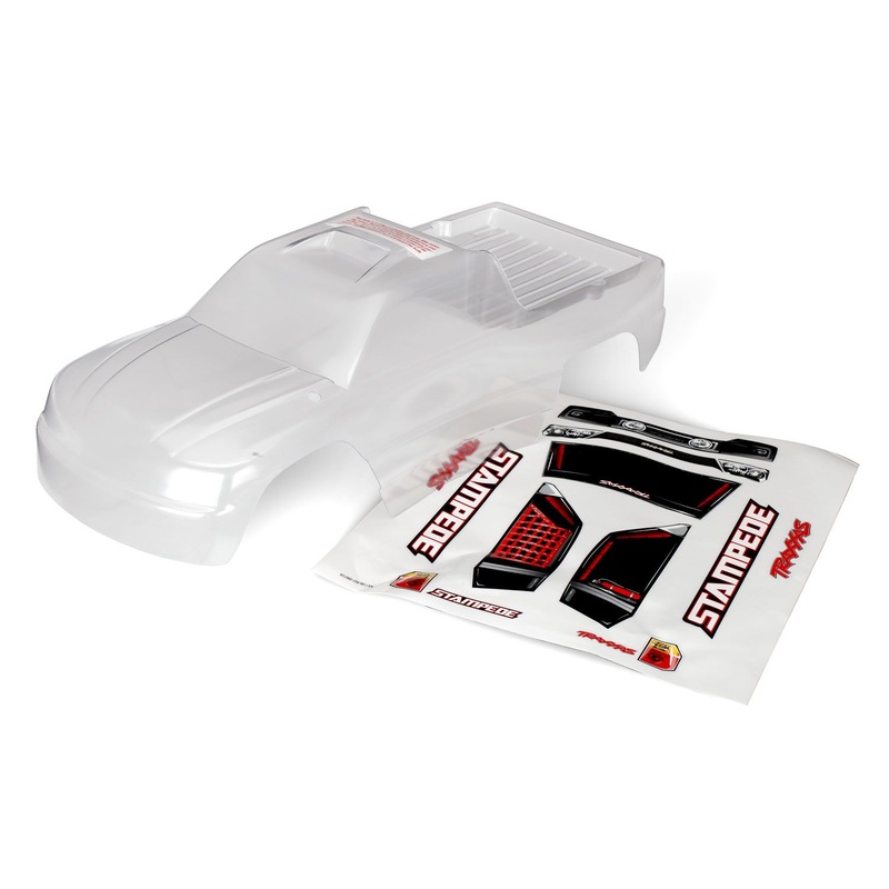 Traxxas body stampede clear decal sht