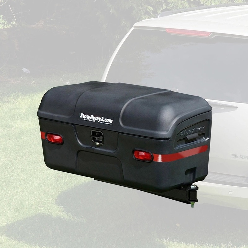 STOWAWAY MAX DUAL HITCH CARGO BOX (BLACK) ST 024.3 TRAVEL 2″ HITCH