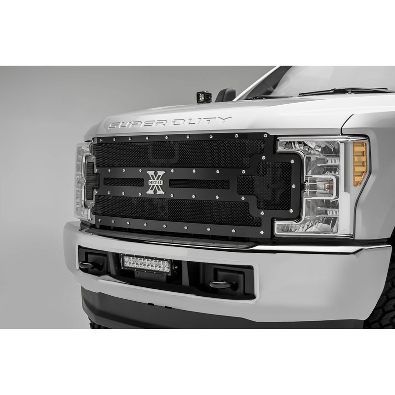 ZROADZ Z325471-KIT Black Mild Steel Front Bumper Center LED Kit Fits 2017-2019 Ford F-250 F-350 F-450 F-550