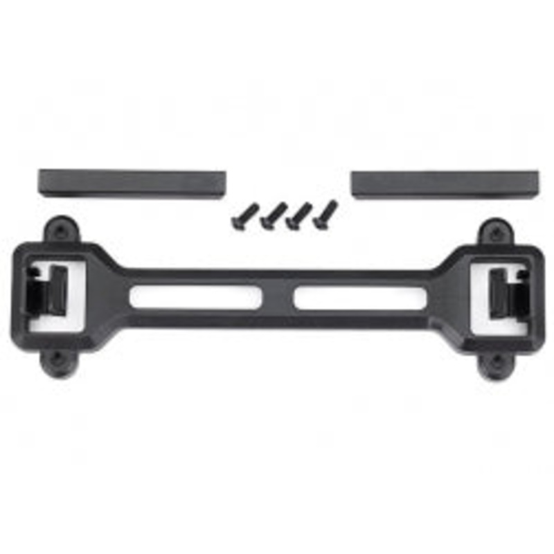 Latch, body mount, rear/ rear latch mount (2)/ 3x8mm BCS (4) (for clipless body mounting)