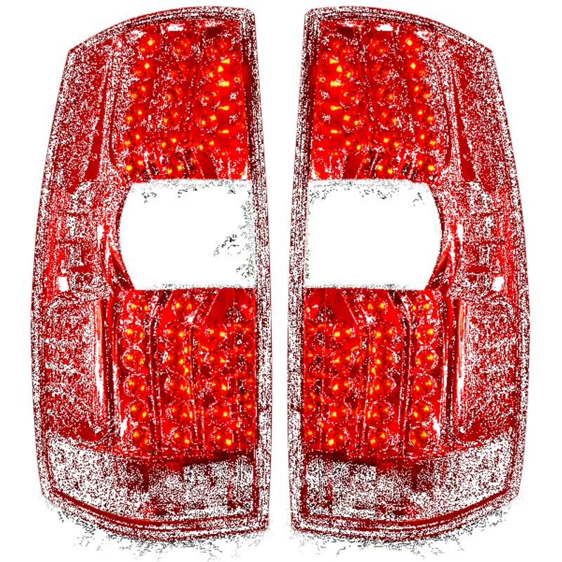 For 2007-2014 Chevrolet Suburban 1500 2500/Tahoe LED Tail Lights – Chrome / Red