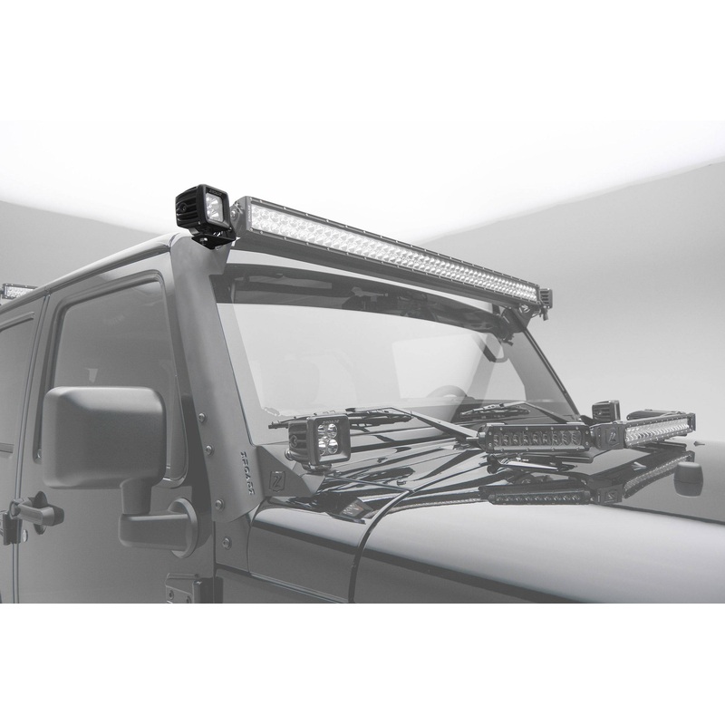 ZROADZ Z334811-KIT Black Mild Steel Front Roof LED Kit Fits 2007-2018 Jeep Wrangler JK Wrangler JKU