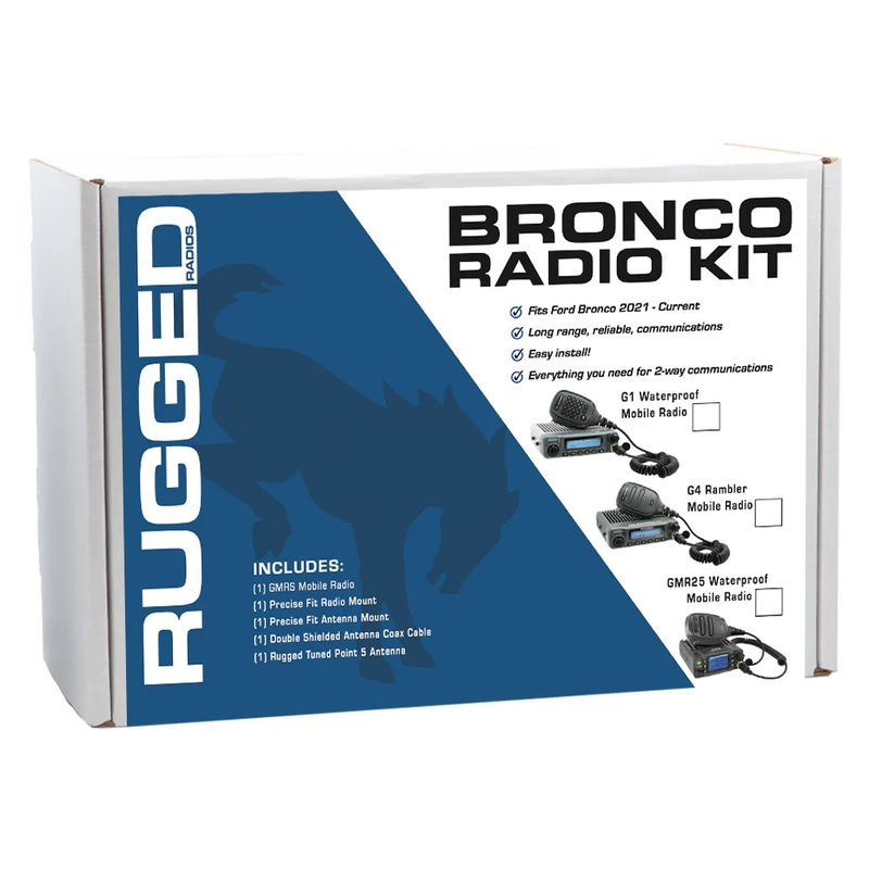 Rugged Two-Way GMRS Radio Kit for Ford Bronco (2021-2025)