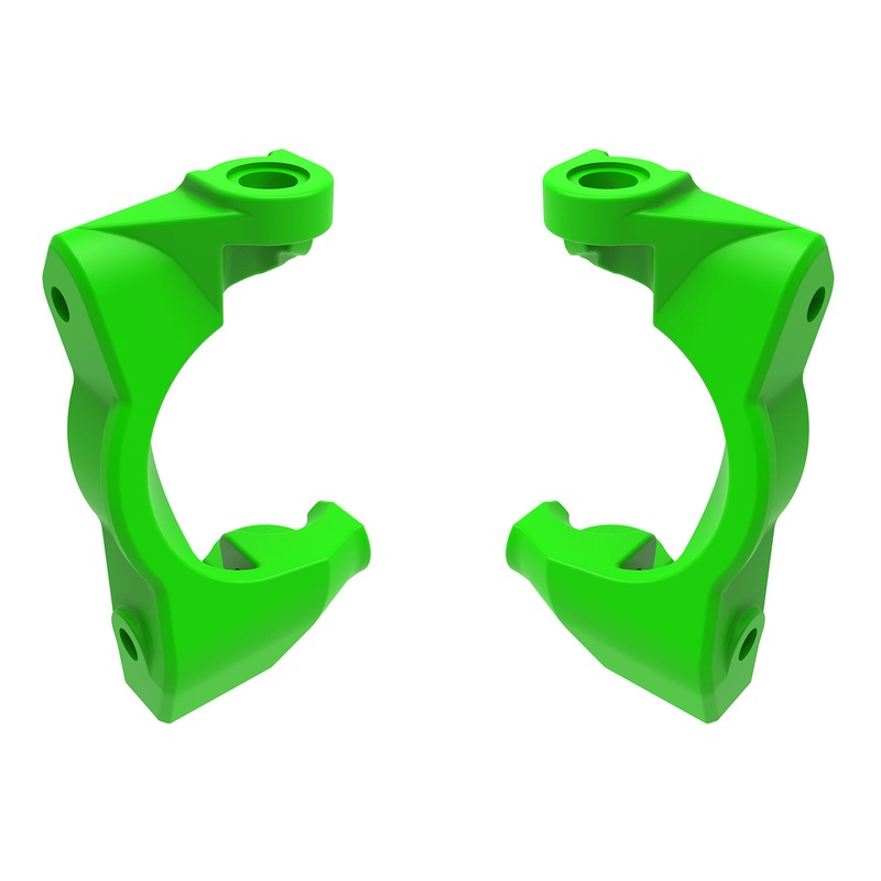 Traxxas Mini Maxx Caster blocks (c-hubs), left & right (green)