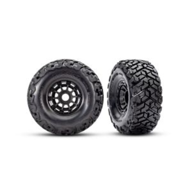 Traxxas T&W Black Wheel Maxx SC Tires (L&R)