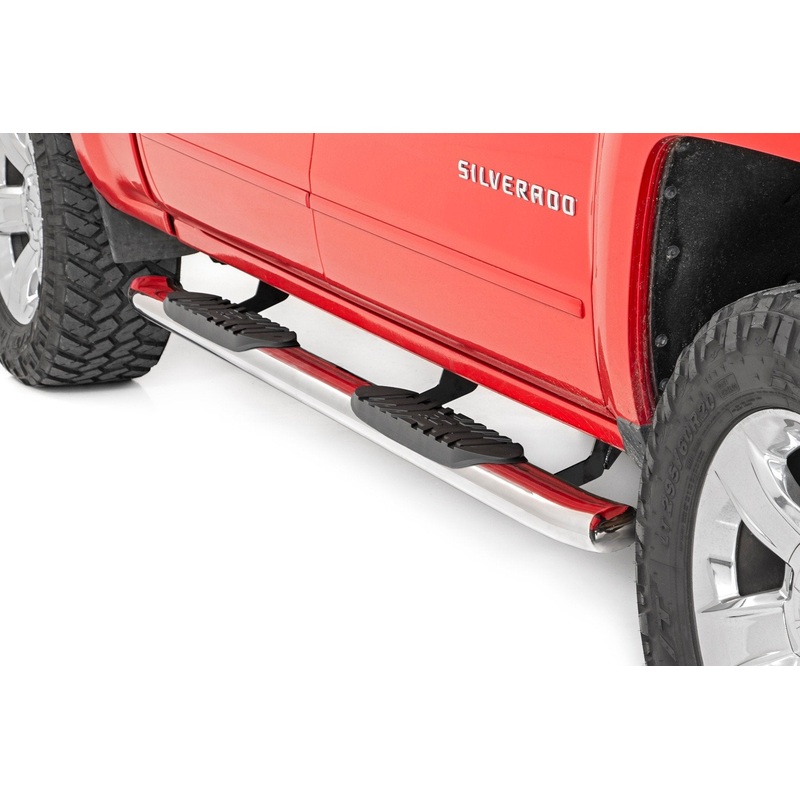 Oval Nerf Steps | Stainless | Crew Cab | DEF Tank | Chevy/GMC 1500/2500HD/3500HD (07-19 & Classic)