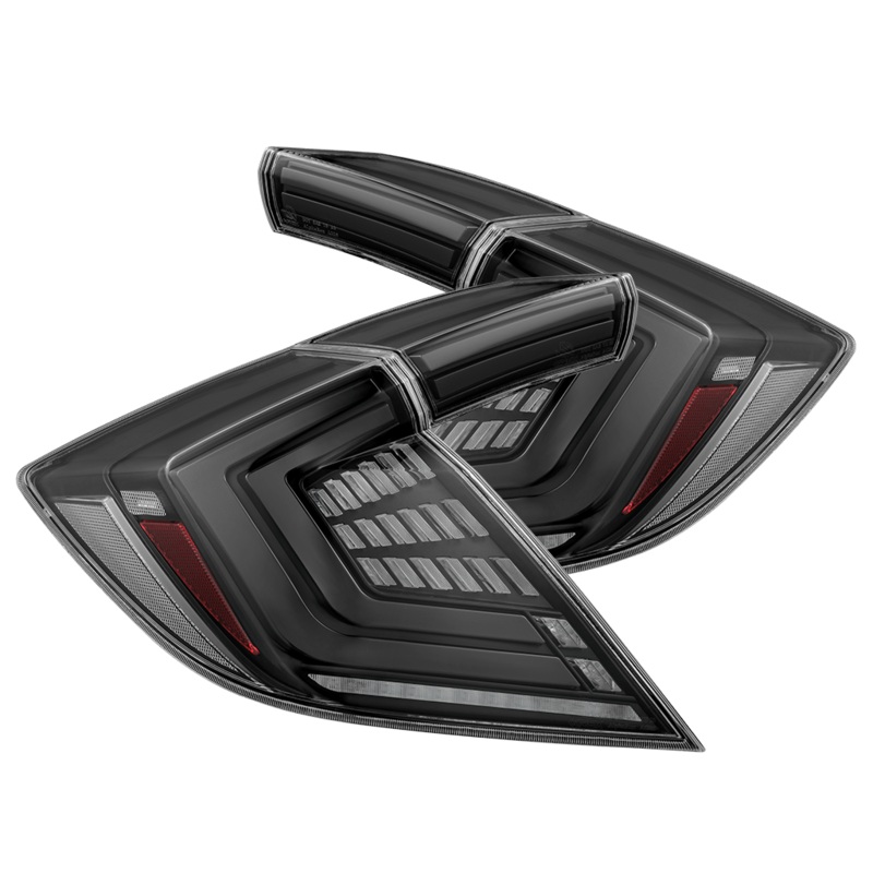 16-21 Honda Civic Hatchback NOVA-Series Prismatic LED Tail Lights Alpha-Black