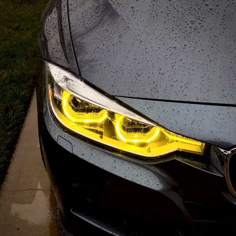 2012-2018 BMW 3-Series CSL Style Headlights Yellow DRL Modules | F30