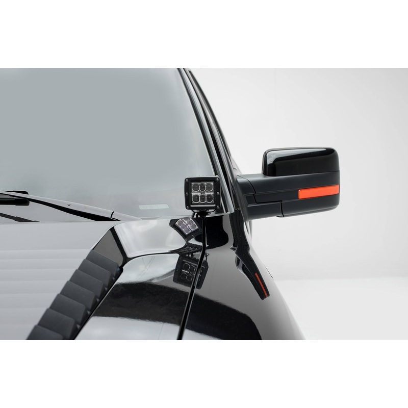 ZROADZ Z365601-KIT2 Black Mild Steel Hood Hinge LED Kit Fits 2004-2014 Ford F-150