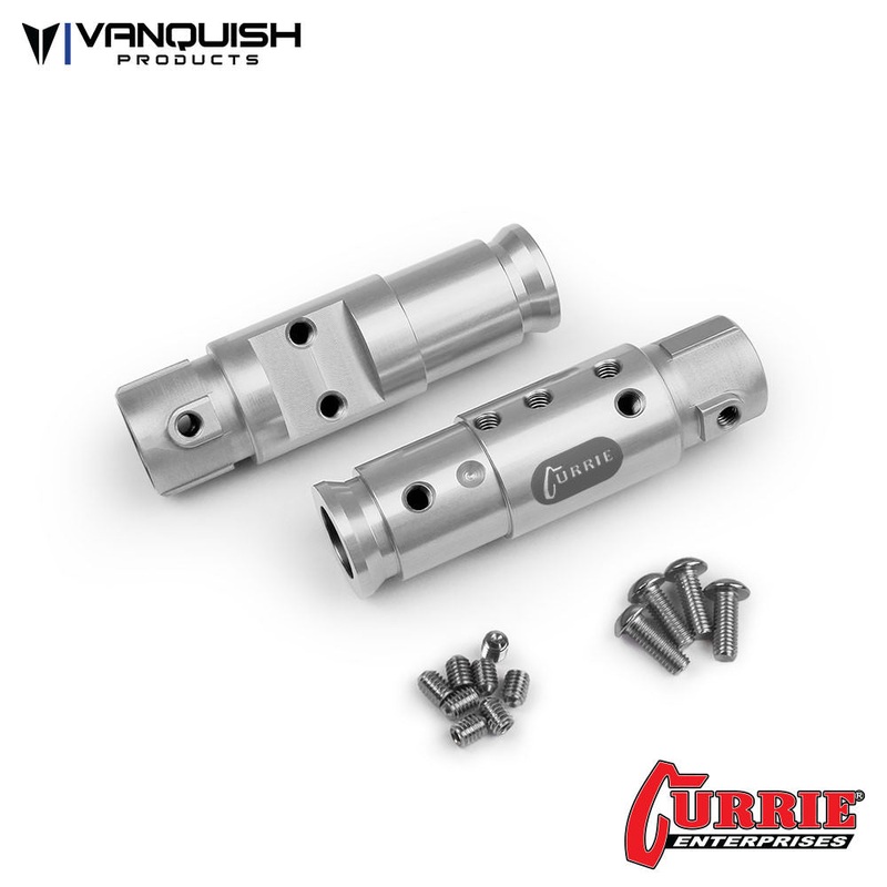 Currie SCX10 Front Tubes Clear Anodized Clear
